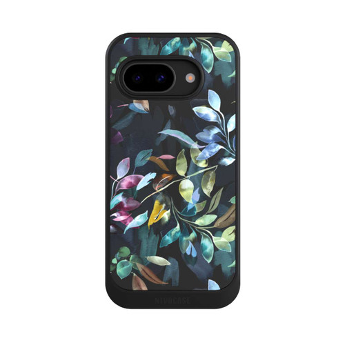 Google Pixel 9a NIVOcore Mystische Aquarellblätter schwarz