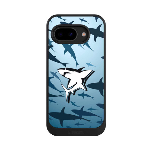 Google Pixel 9a NIVOcore Haie Muster Blau