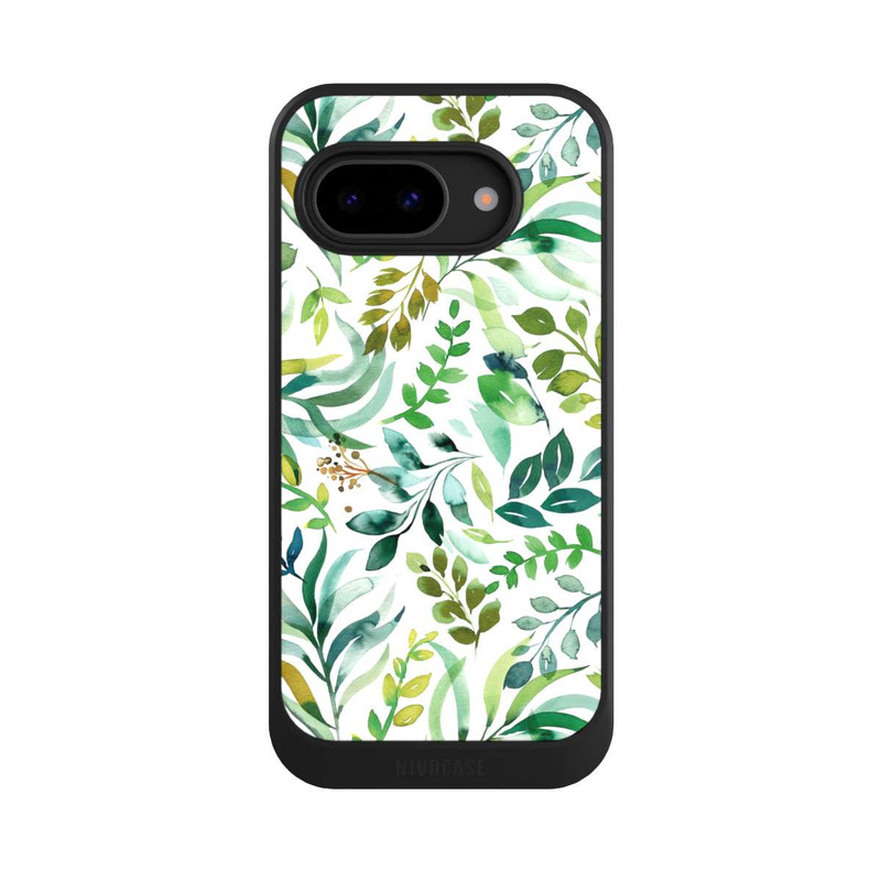 Pixel 9 a NIVOcore Aquarell Palmenblätter Botanisch Grün