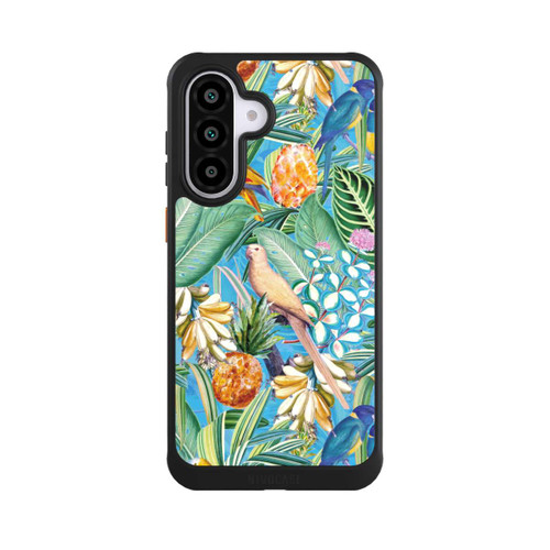 Samsung Galaxy A56 5G NIVOcore Tropische Papageien auf blauer Tapete