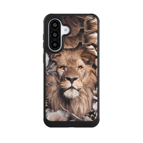 Samsung Galaxy A56 5G NIVOcore Löwe Blumenrahmen Beige