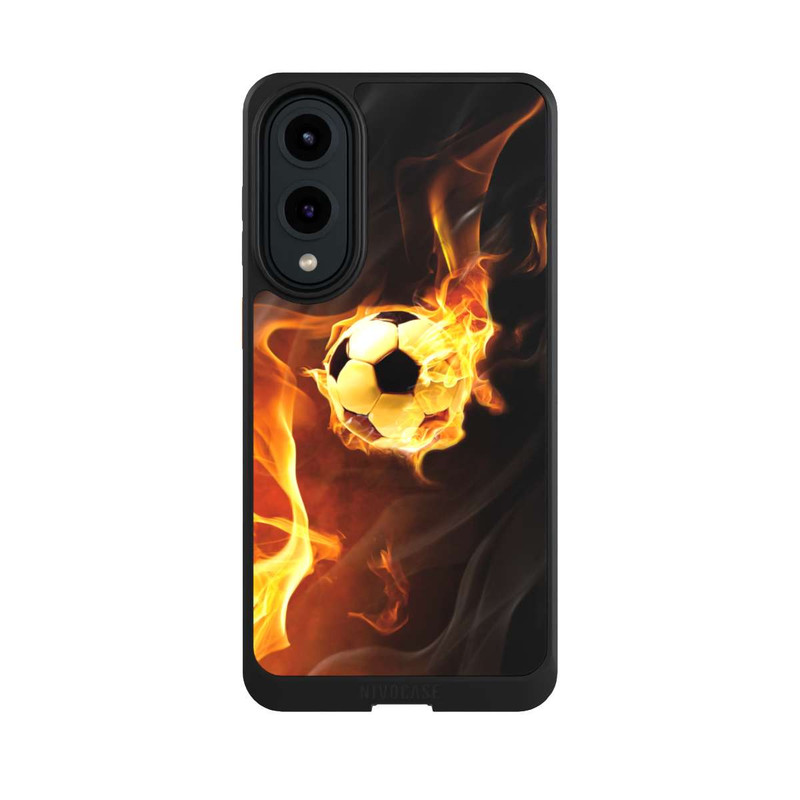 Galaxy S25 Edge NIVOcore Fußball in Flammen