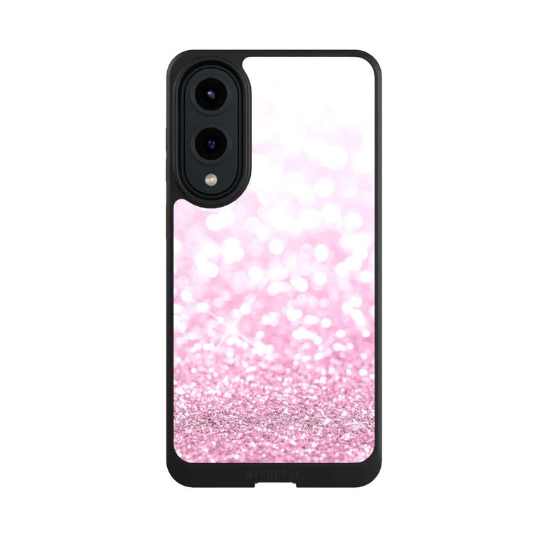 Galaxy S25 Edge NIVOcore Pluie de paillettes roses look