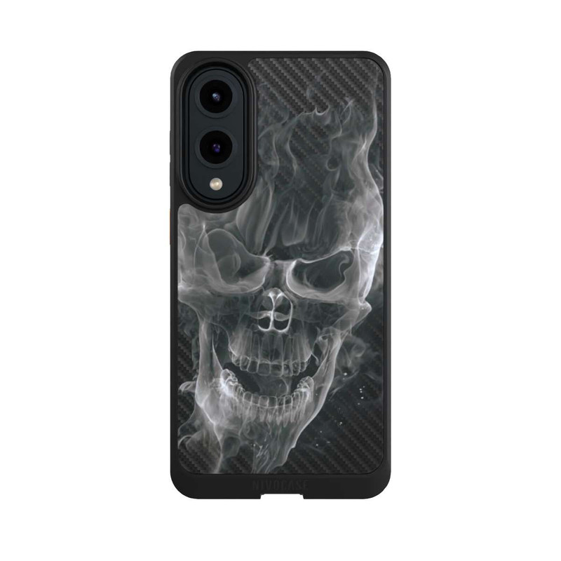 Galaxy S25 Edge NIVOcore rauchender Totenkopf Carbon