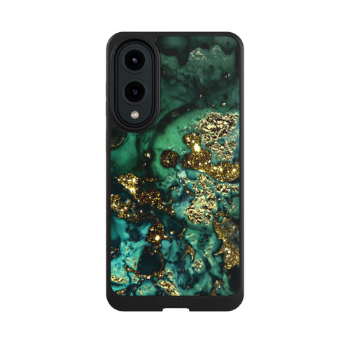 Samsung Galaxy S25 Edge NIVOcore Cyan Glitzer Marmorlook