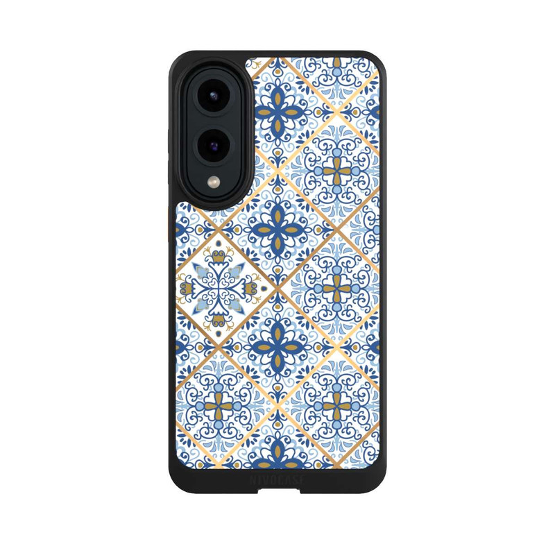 Galaxy S25 Edge NIVOcore Mosaik Blau-Gold Look