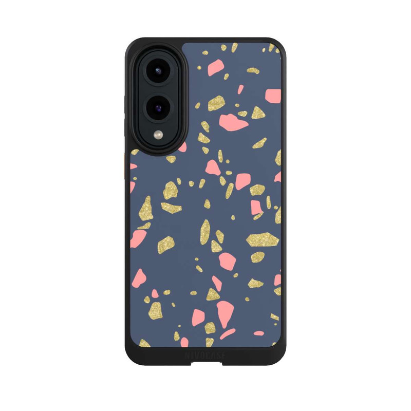 Galaxy S25 Edge NIVOcore Terazzo Gold-Optik