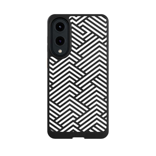 Samsung Galaxy S25 Edge NIVOcore Schwarz und Weiß ZigZag