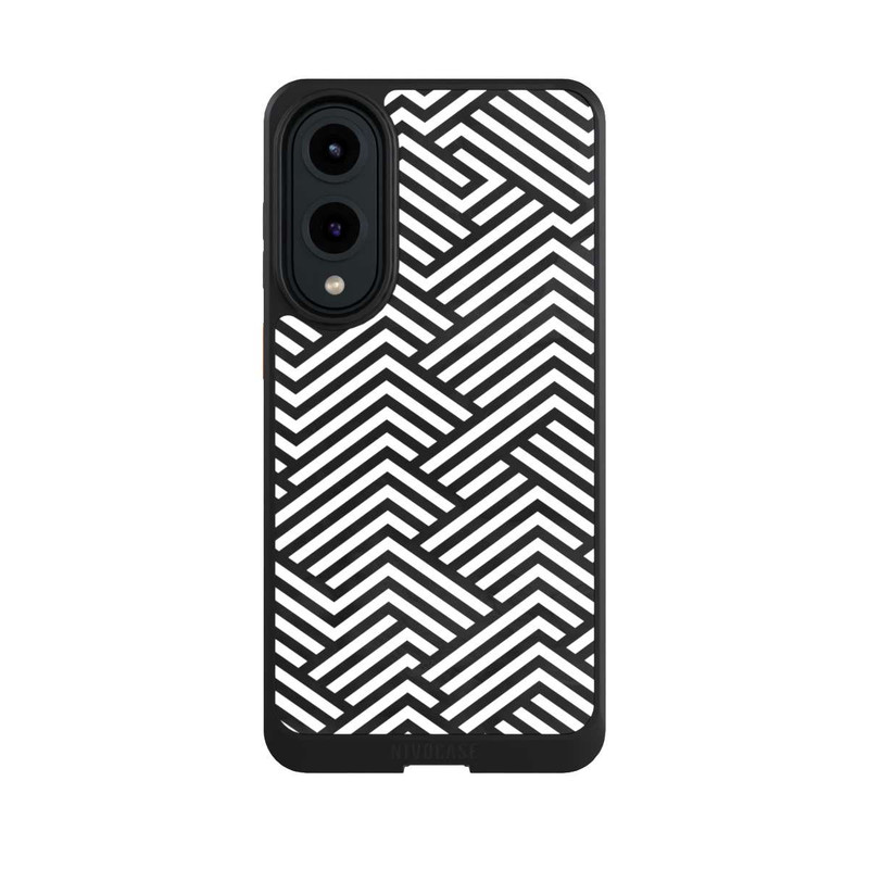 Galaxy S25 Edge NIVOcore Schwarz und Weiß ZigZag