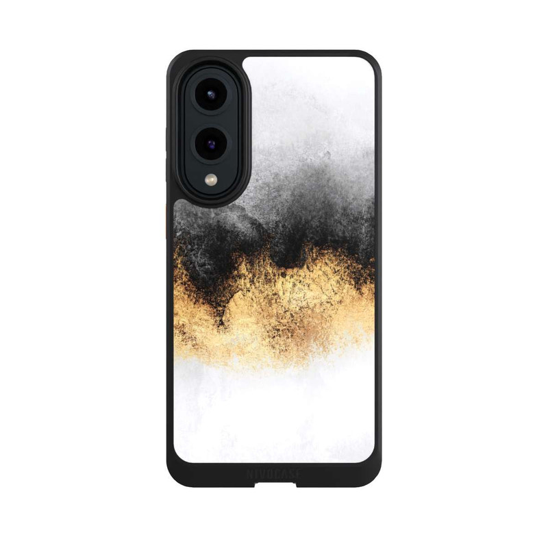 Galaxy S25 Edge NIVOcore Grauer Himmelstaub Golddruck