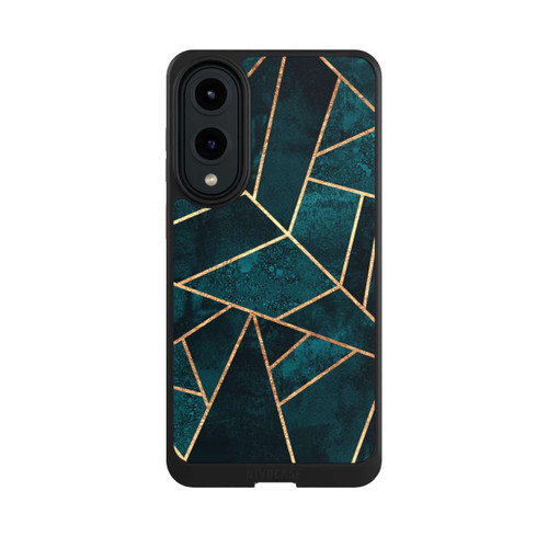 Samsung Galaxy S25 Edge NIVOcore Tief Blaugrün Stein Gold Druck