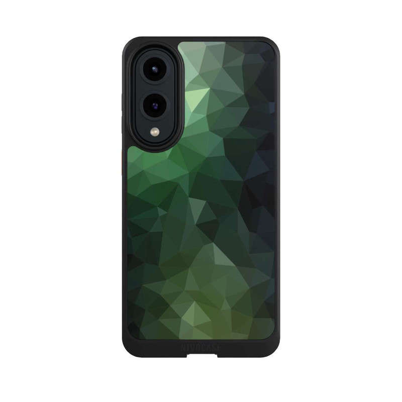 Galaxy S25 Edge NIVOcore Polygonal Mosaic Green