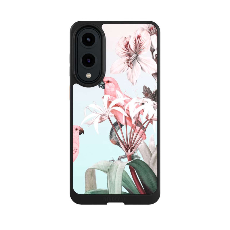 Galaxy S25 Edge NIVOcore Paradis des perroquets pastel