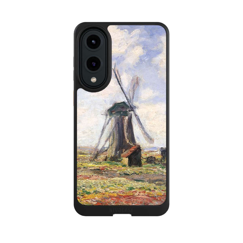 Galaxy S25 Edge NIVOcore Tulpenfelder mit der Rijnsburger Windmühle von Claude Monet