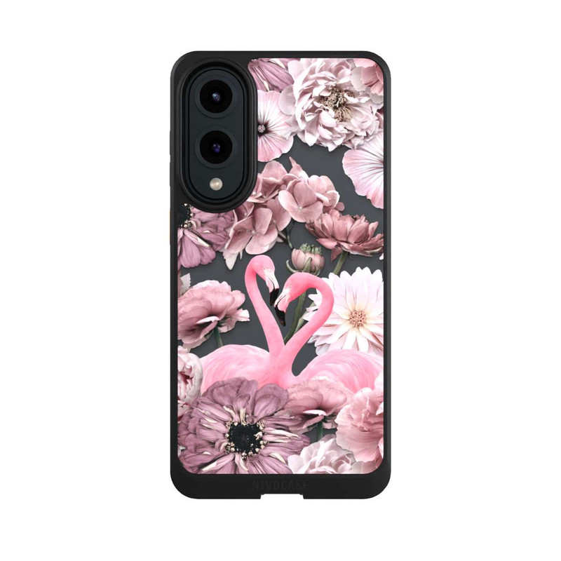 Galaxy S25 Edge NIVOcore Flamingos in Blumen Muster