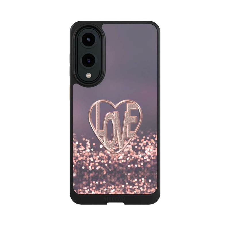 Galaxy S25 Edge NIVOcore LOVE Rose Pailleté