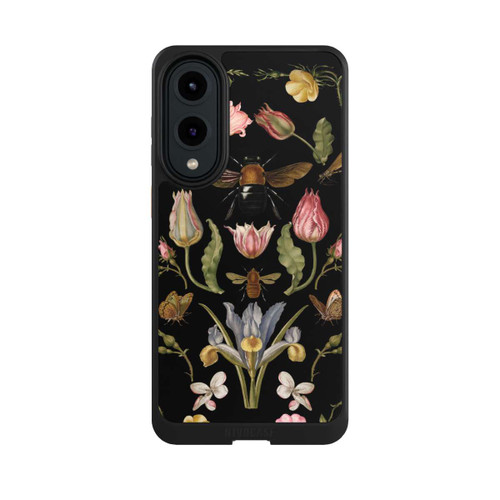 Samsung Galaxy S25 Edge NIVOcore Wildblumen und Biene Schwarz