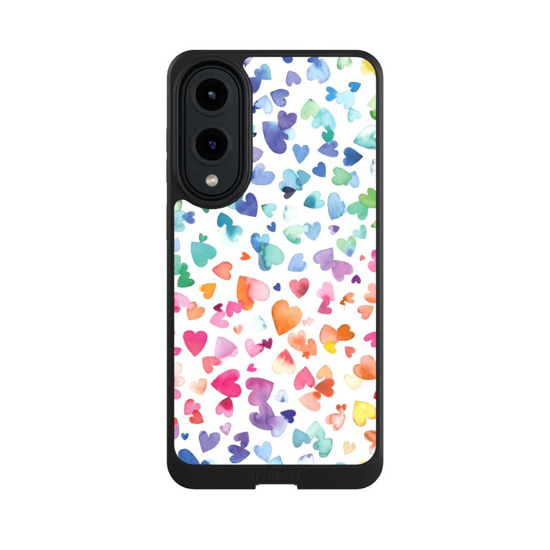 Galaxy S25 Edge NIVOcore Coeurs d'amour aquarelle