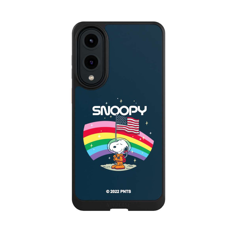 Galaxy S25 Edge NIVOcore Snoopy Weltraumreisender Regenbogen