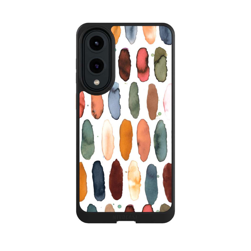 Galaxy S25 Edge NIVOcore Traits d'aquarelle Minéral Terracotta