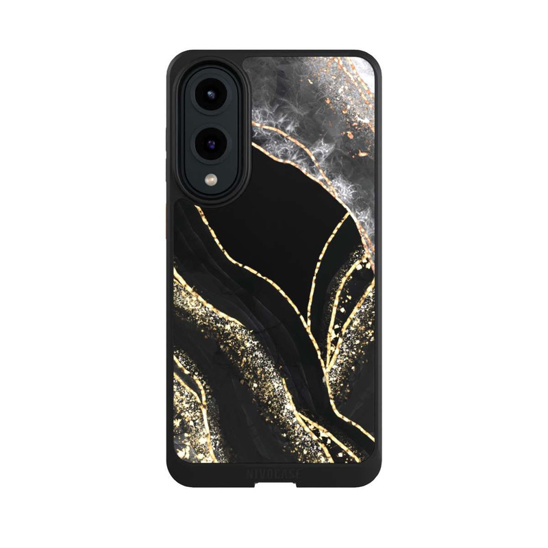Galaxy S25 Edge NIVOcore Marbre Sombre Or