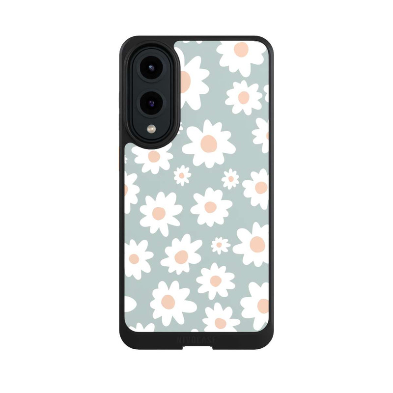 Galaxy S25 Edge NIVOcore Gänseblümchen Muster grün