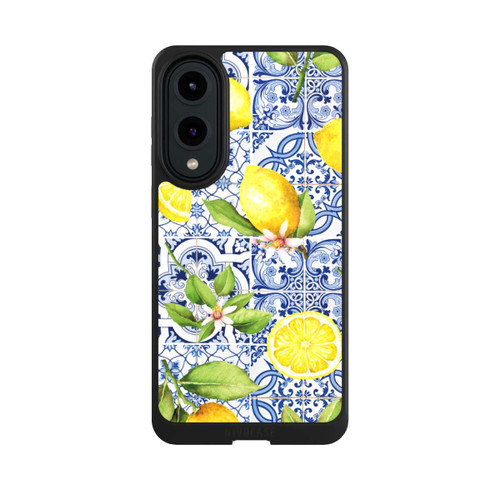 Samsung Galaxy S25 Edge NIVOcore Mediterrane Amalfi Küste mit Blauen Kacheln und Zitronen