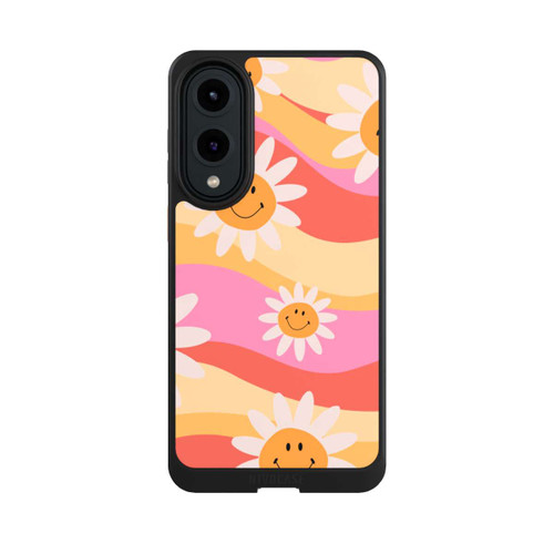 Samsung Galaxy S25 Edge NIVOcore Retro Smiles Orange Colorful