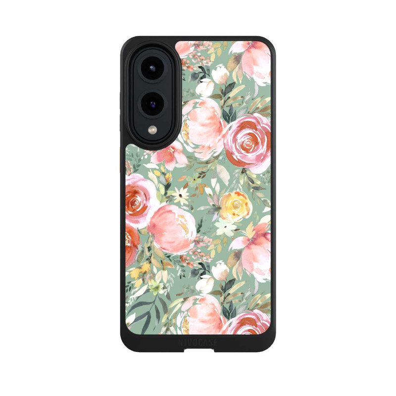 Galaxy S25 Edge NIVOcore Bouquet de Pivoines Pastelles