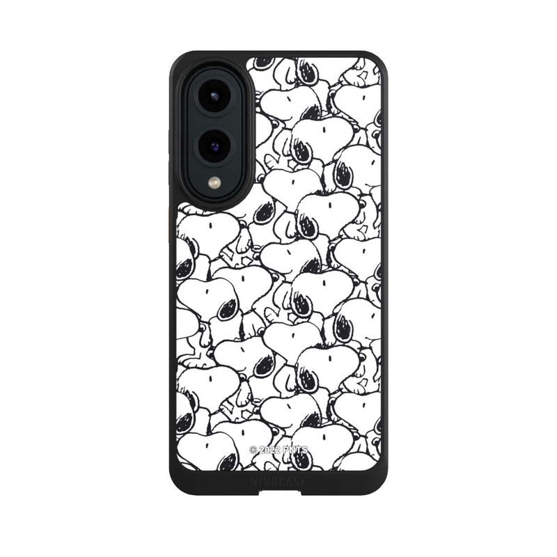 Galaxy S25 Edge NIVOcore Snoopy Muster Schwarz und Weiß