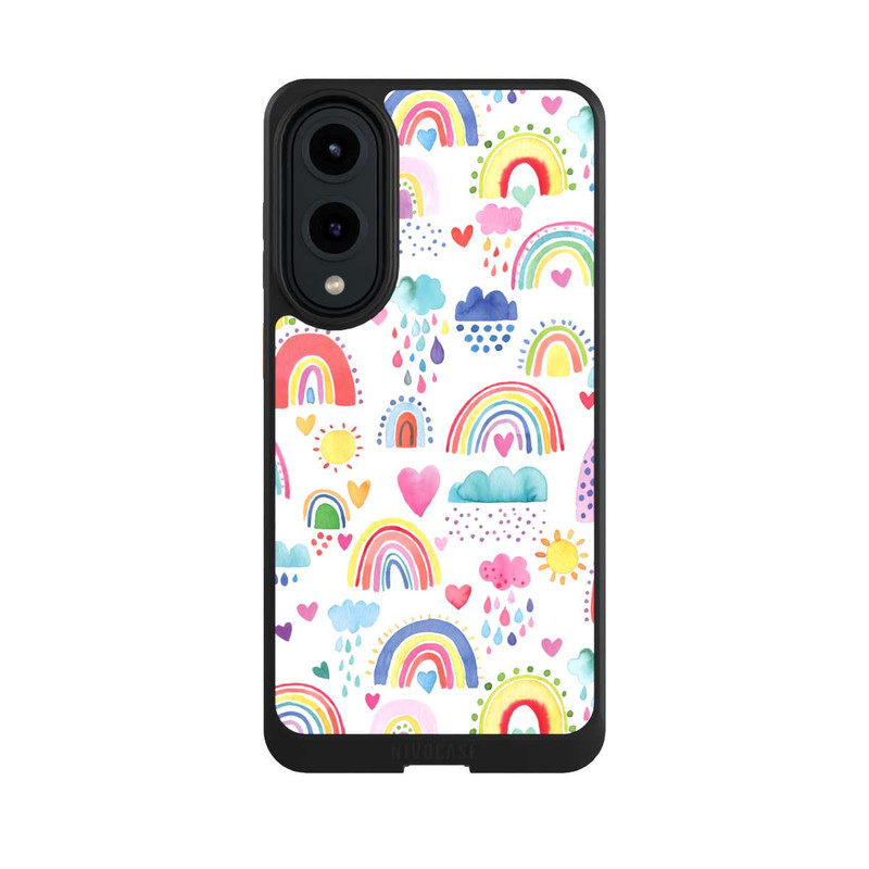 Galaxy S25 Edge NIVOcore Lovely Rainbows Multi Rouge