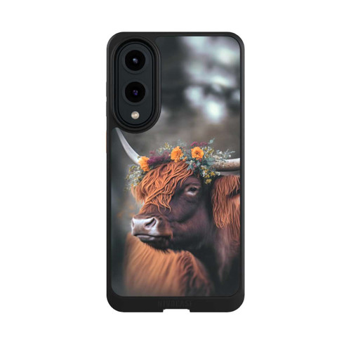 Samsung Galaxy S25 Edge NIVOcore Hochland Rind mit Blumen mit KI