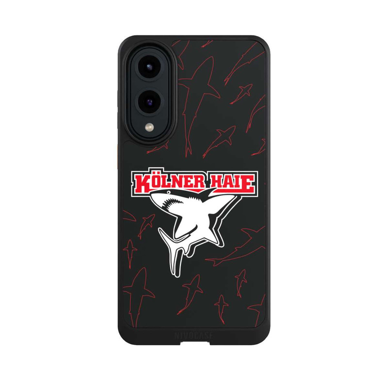 Galaxy S25 Edge NIVOcore Haie Muster Rot