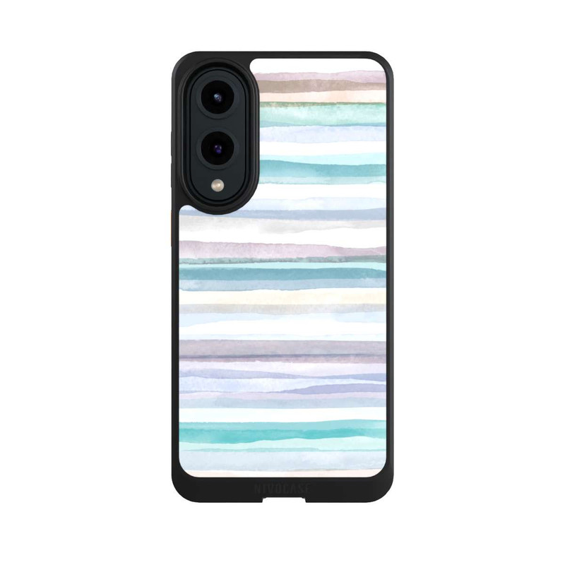 Galaxy S25 Edge NIVOcore Rayures pastel bleu