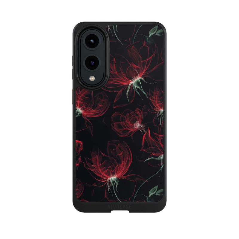 Galaxy S25 Edge NIVOcore Tapete mit roten Blumen