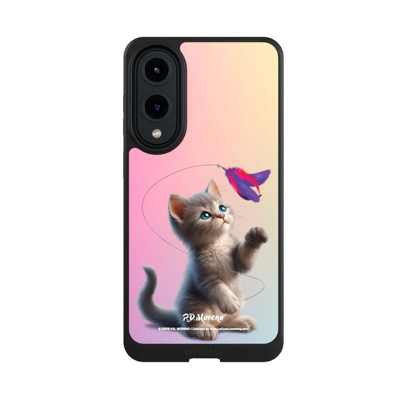 Galaxy S25 Edge NIVOcore Playing Cat with Feather