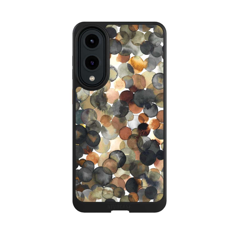 Galaxy S25 Edge NIVOcore Watercolor Dots Brown Pattern