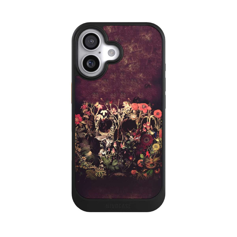 iPhone 17 NIVOcore Crâne Fleurs Mortes