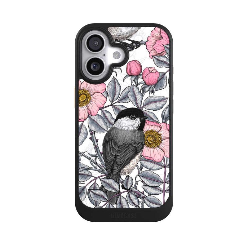 iPhone 17 NIVOcore Schwarzkopfmeisen und Wilde Rosen