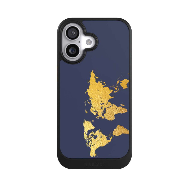 iPhone 17 NIVOcore Carte du monde en or