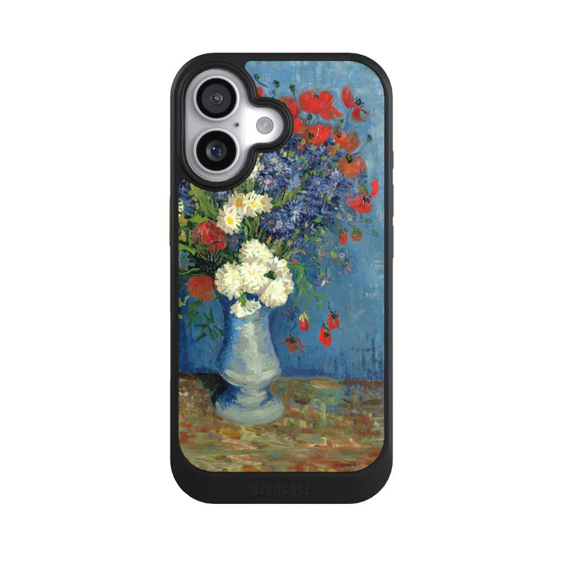 iPhone 17 NIVOcore Stillleben Vase mit Kornblumen und Mohnblumen von Vincent Van Gogh