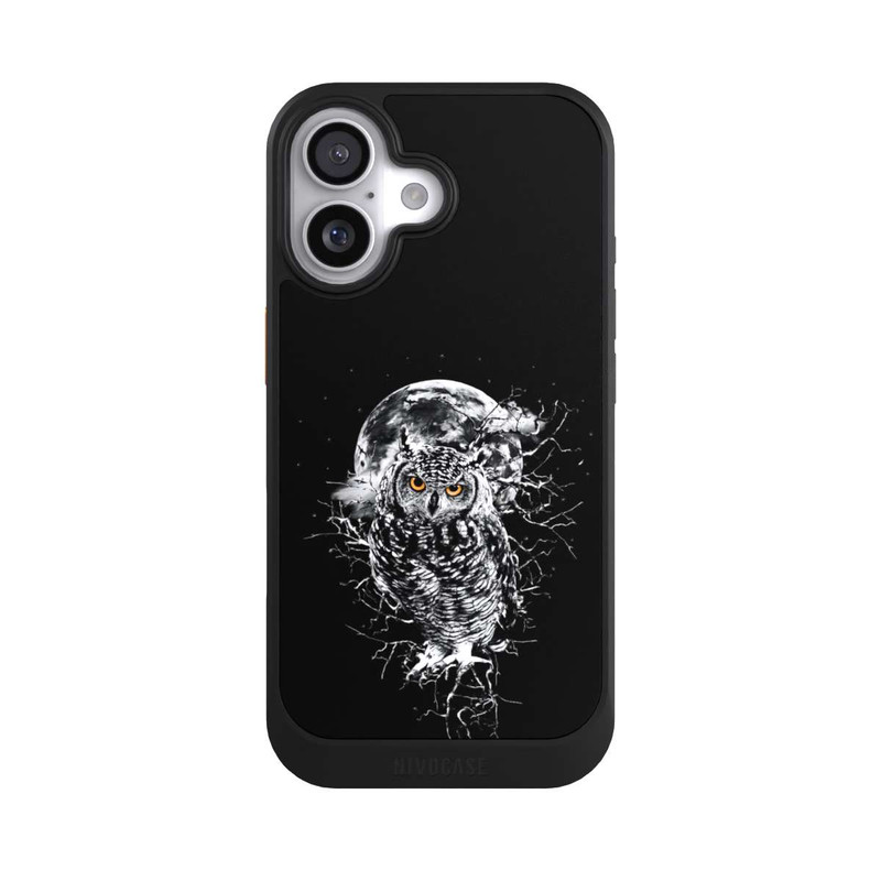 iPhone 17 NIVOcore Chouette en noir et blanc