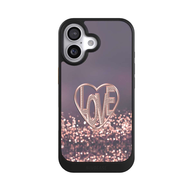 iPhone 17 NIVOcore LOVE Glitzerrosa
