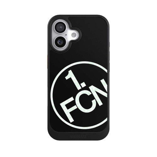  NIVOcore FCN Logo in Weiß Texture Hintergrund Schwarz