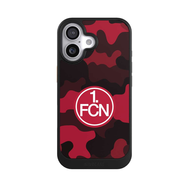 iPhone 17 NIVOcore FCN Logo Weiß in Roter Tarnung