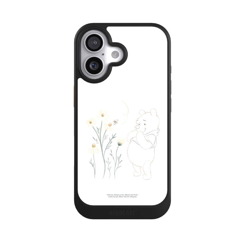 iPhone 17 NIVOcore Winnie Puuh sieht sich Gänseblümchen an
