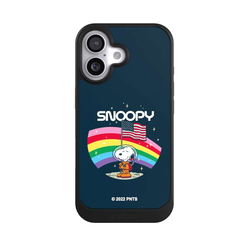 iPhone 17 NIVOcore Snoopy Weltraumreisender Regenbogen