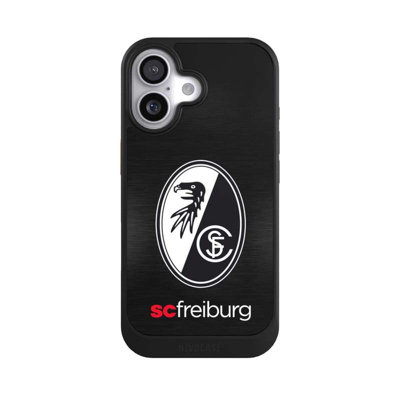 iPhone 17 NIVOcore  Kratzen Metall Hintergrund mit dem Schriftzug  Horizontal SC Freiburg