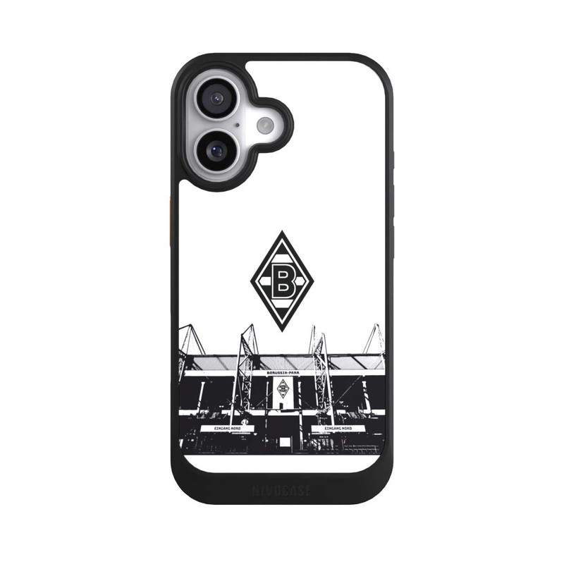 iPhone 17 NIVOcore Borussia-Park Schwarz und Weiß
