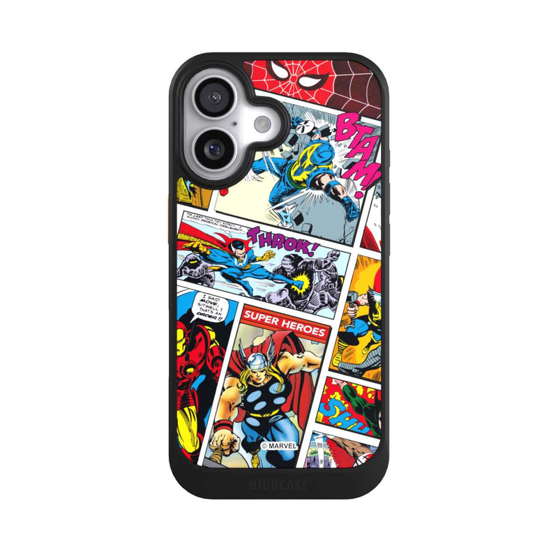 iPhone 17 NIVOcore Marvel Retro Comic Blue